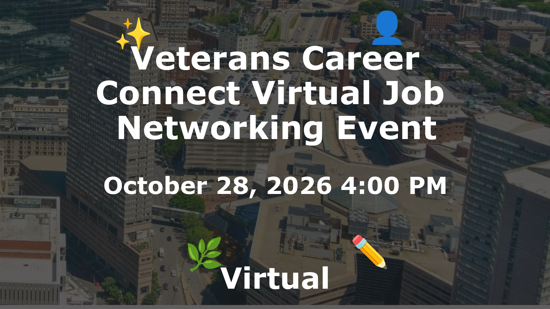 Veterans Career Connect Virtual Job  Networking Event event image